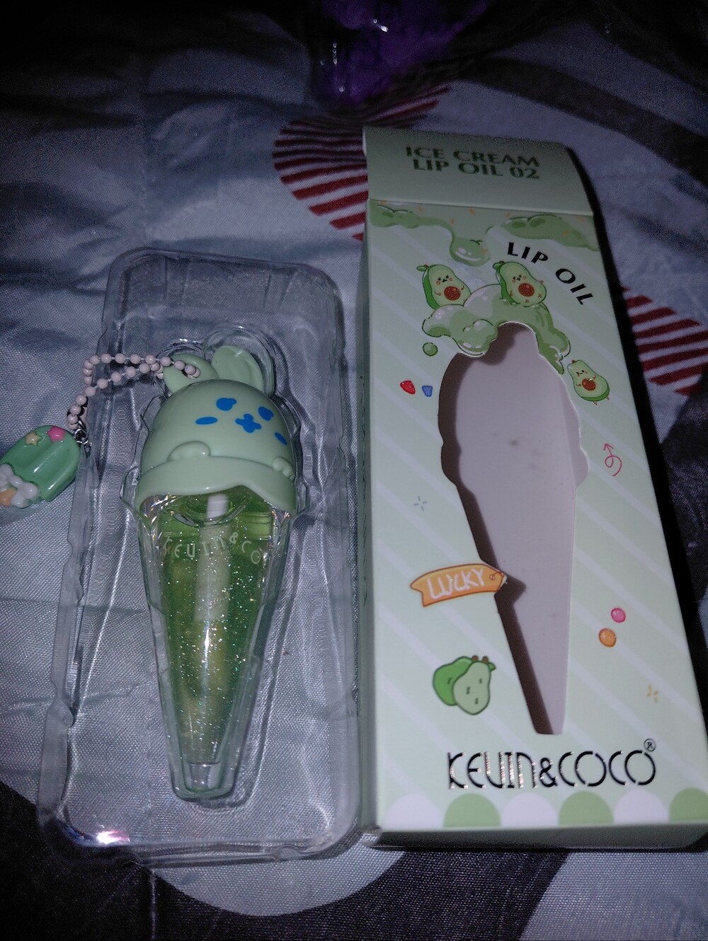 Ice Cream Lip Oil - Mint Green Strawberry And Grape
